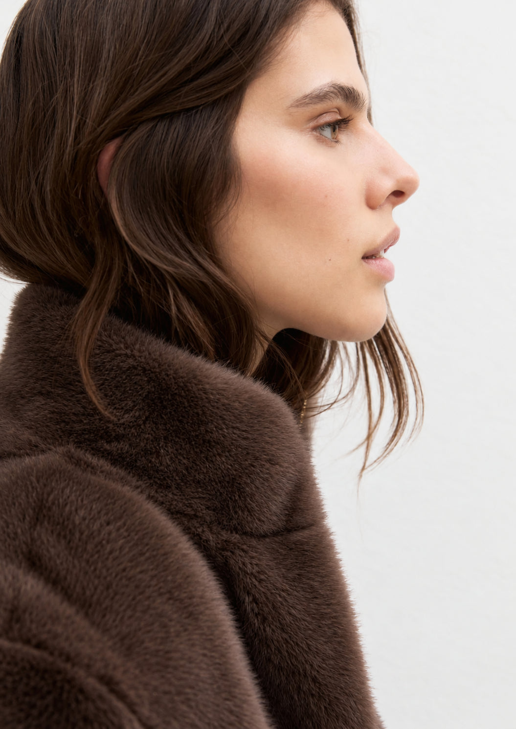 Bomber in tessuto furry Emmpatio Tortora 2625456092200 002 EMME MARELLA