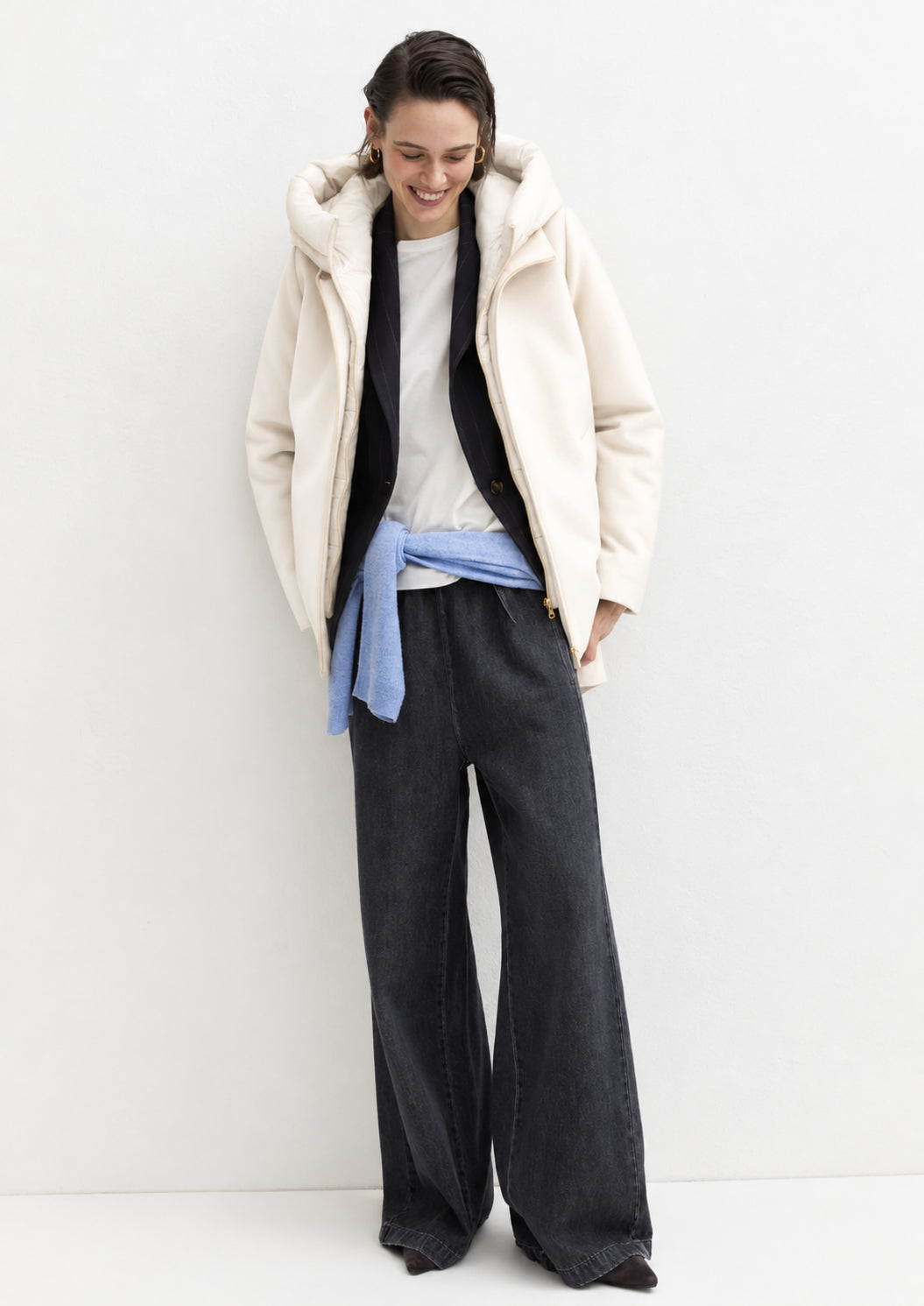 Capospalla in panno soft imbottito Emmsorriso Bianco Panna 2625486082200 001 EMME MARELLA