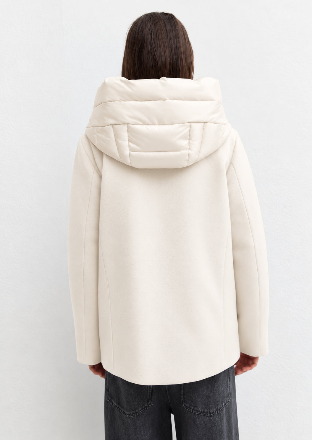 Capospalla in panno soft imbottito Emmsorriso Bianco Panna 2625486082200 001 EMME MARELLA