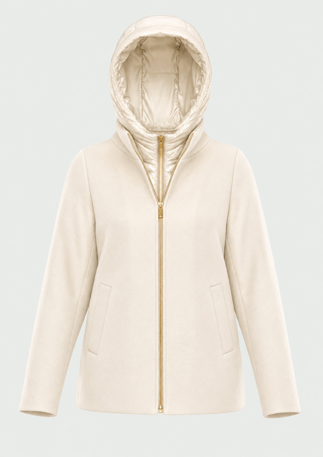 Capospalla in panno soft imbottito Emmsorriso Bianco Panna 2625486082200 001 EMME MARELLA