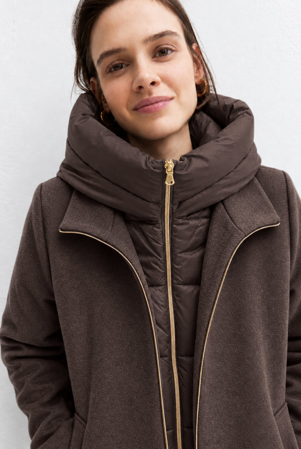 Capospalla in panno soft imbottito Emmsorriso Marrone 2625486082200 009 EMME MARELLA