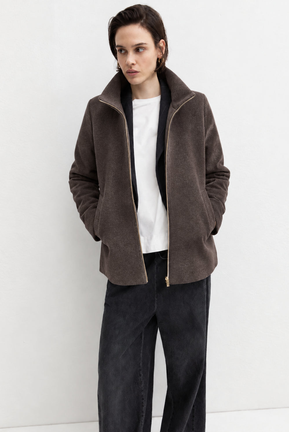 Capospalla in panno soft imbottito Emmsorriso Marrone 2625486082200 009 EMME MARELLA