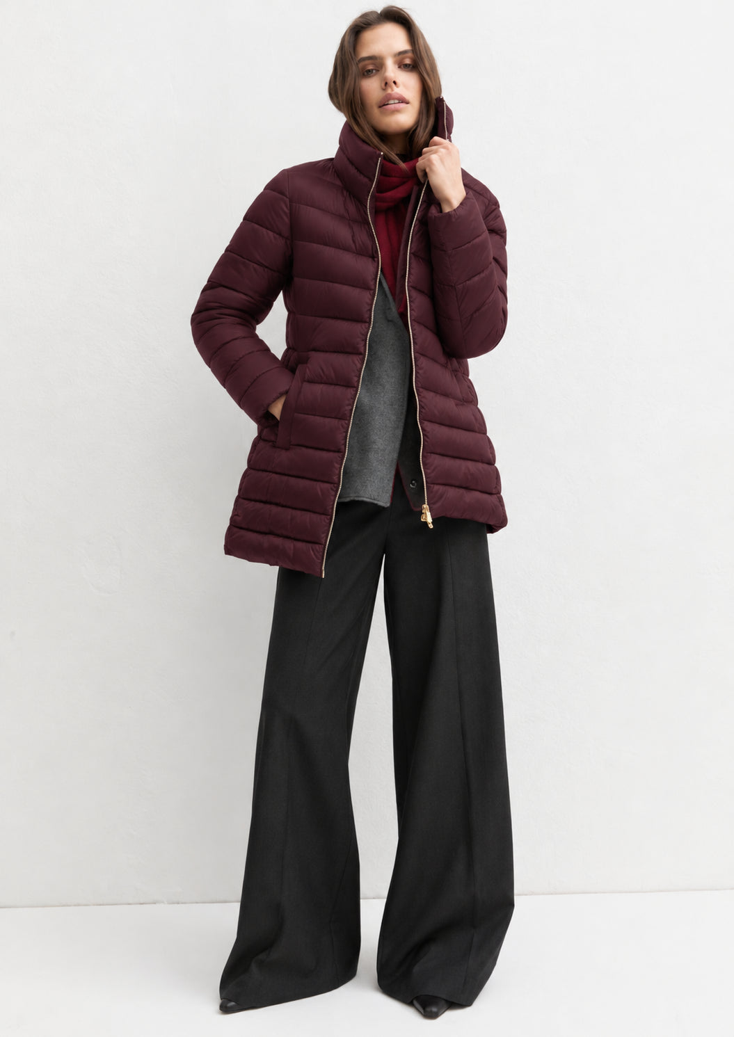 Piumino lungo Emmtesoro Viola 2625486172200 002 EMME MARELLA