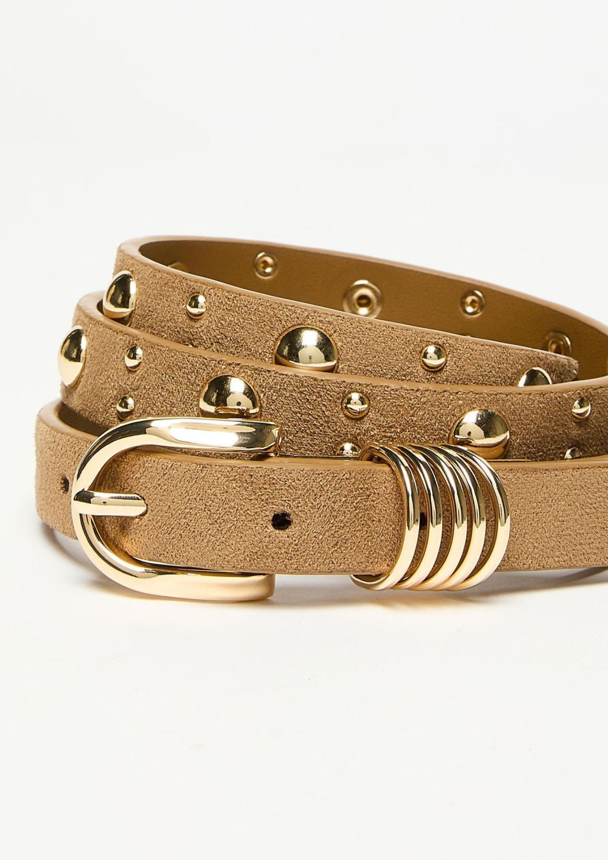 Cintura con borchie dorate Emmsabbia Cammello 2625506021200 001 EMME MARELLA