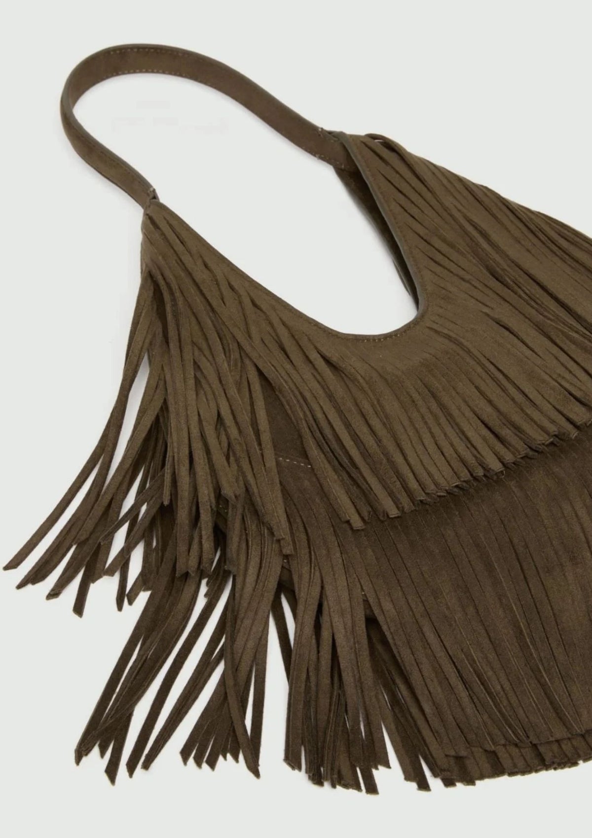 Borsa a spalla con frange Emmgeode Kaki 2625516081200 003 EMME MARELLA