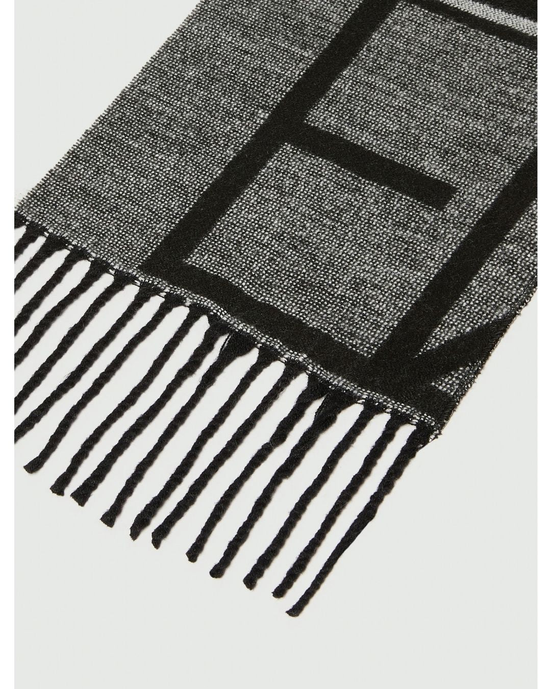 Stola jacquard con logo Emmgattini Nera 2625546012200 002 EMME MARELLA