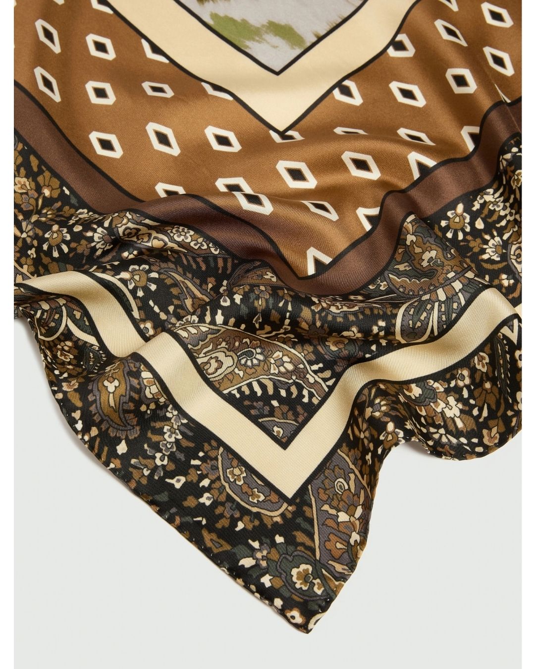 Foulard in seta Emmcampo Cammello 2625546031200 004 EMME MARELLA