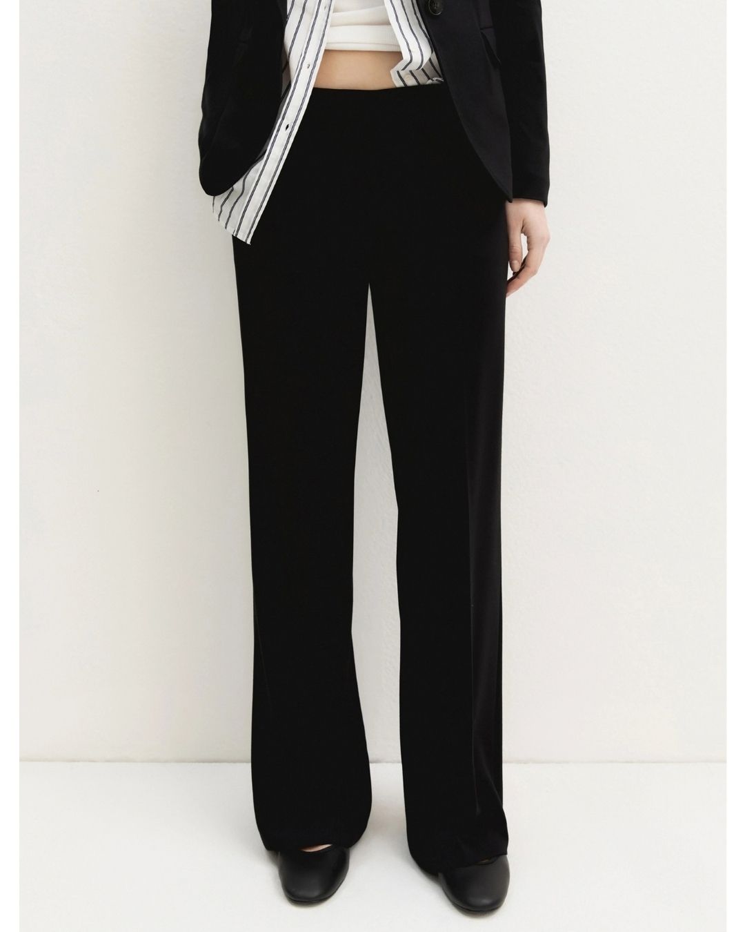 Pantalone dritto in jersey stretch Emmpalace Nero 2625786021200 005 EMME MARELLA