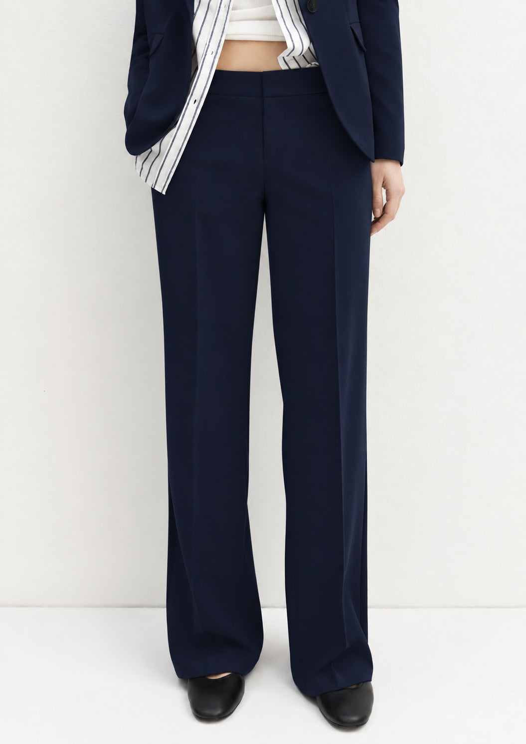 Pantalone dritto in jersey stretch Emmpalace Navy 2625786021200 007 EMME MARELLA