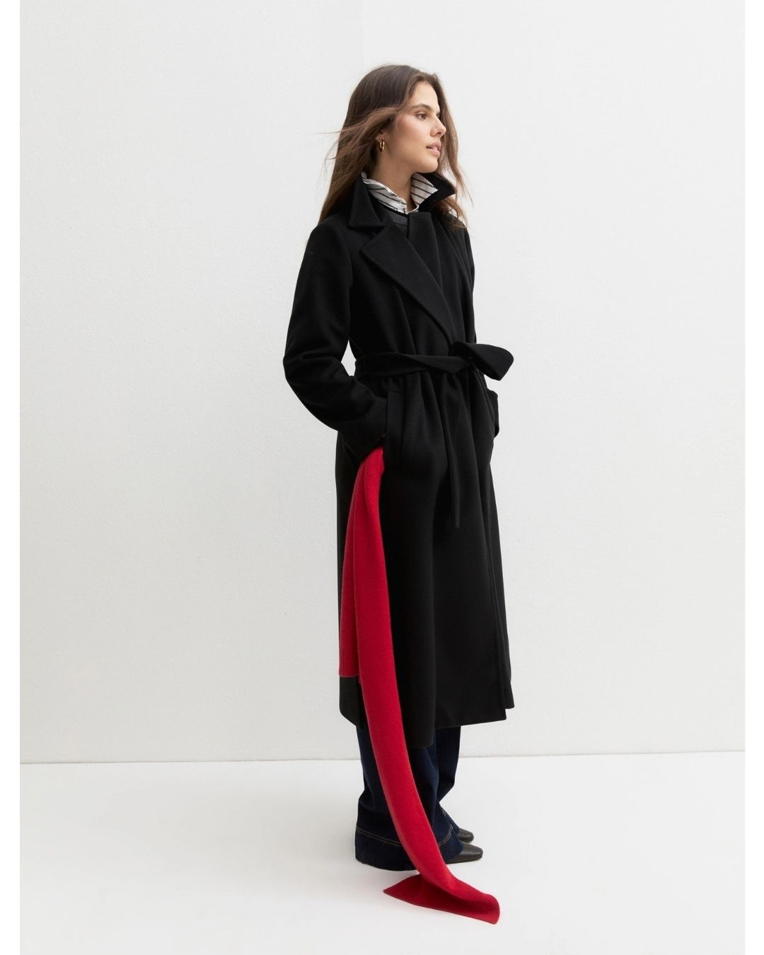 Cappotto in jersey panno soft Emmboero Nero 2625906082200 005 EMME MARELLA