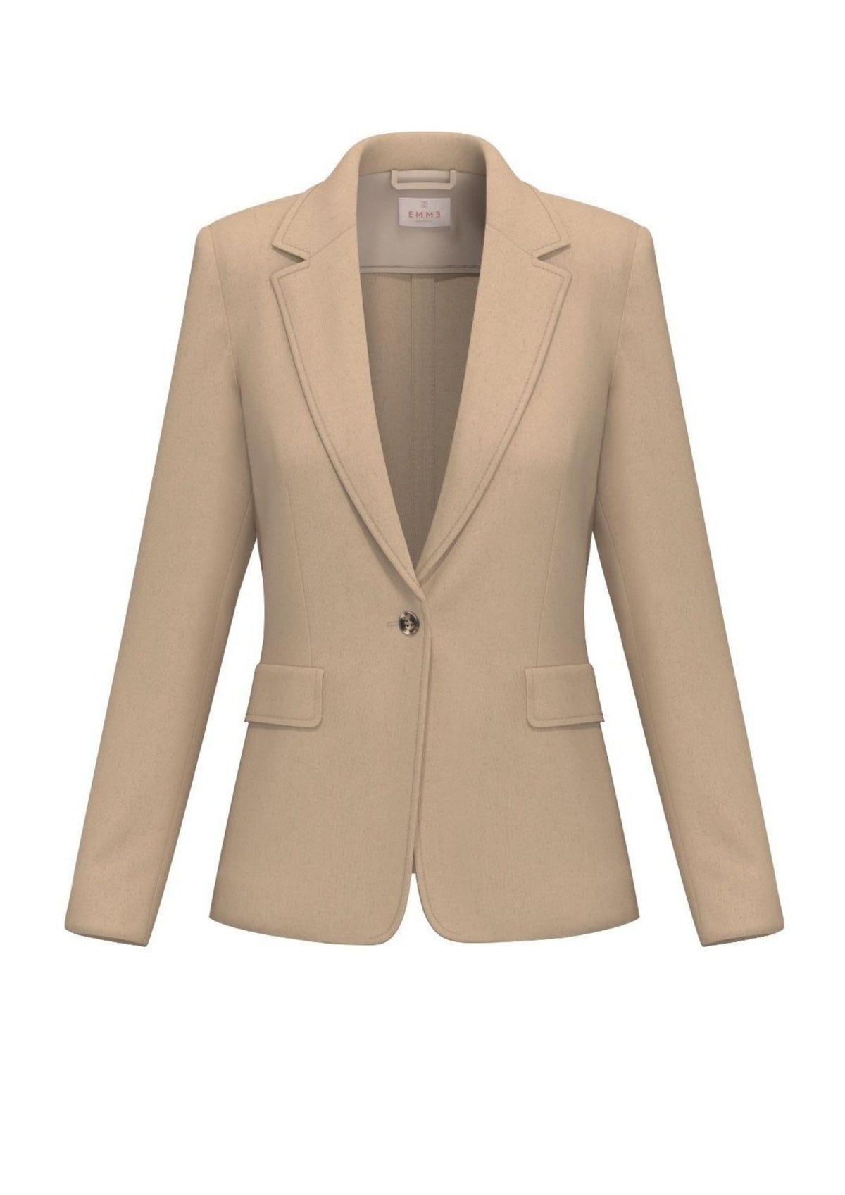 Blazer semi aderente in jersey Emmorche Ecru 2625916041200 001 EMME MARELLA