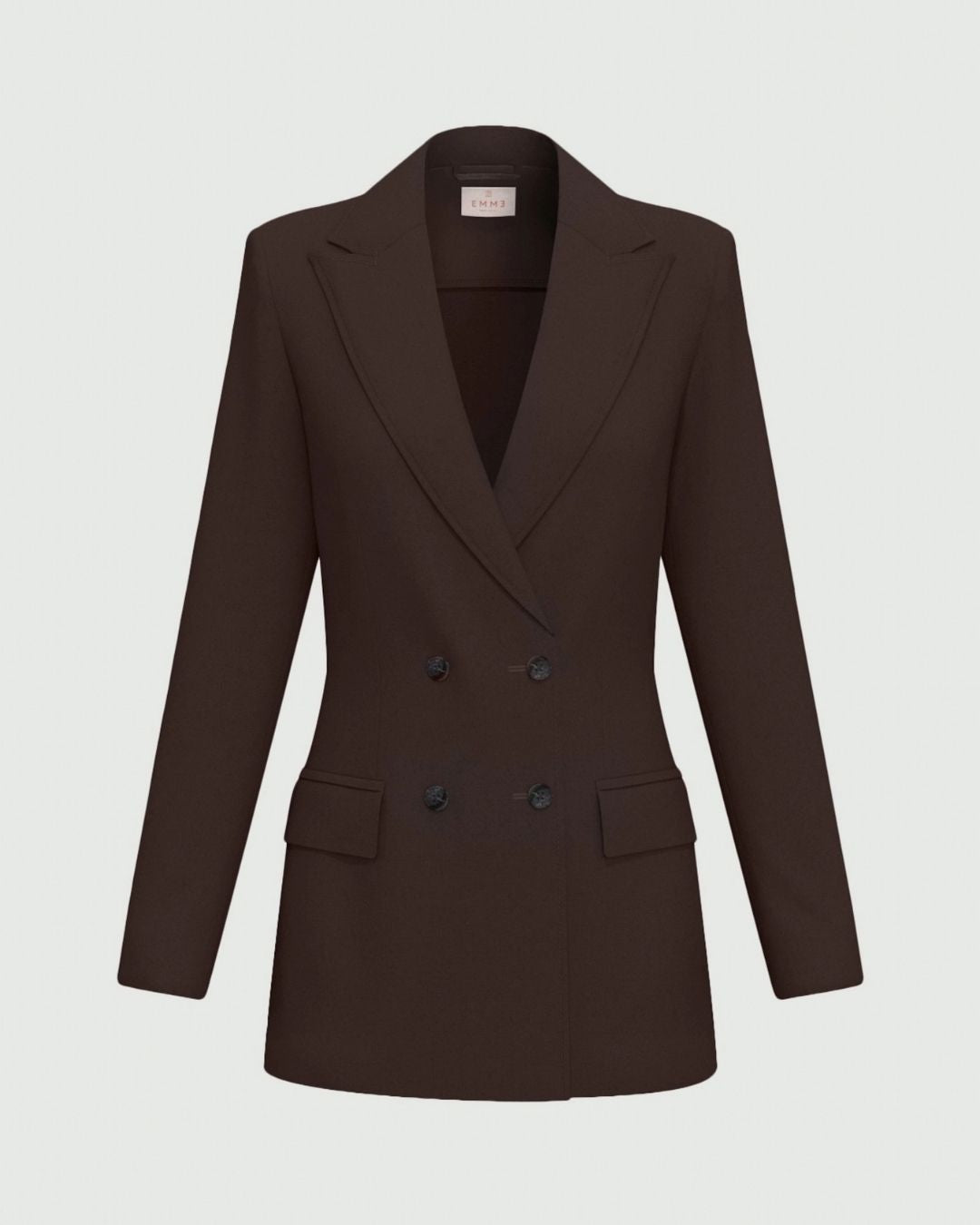 Blazer doppiopetto semiaderente in jersey Testa moro 2625916051200 006 EMME MARELLA
