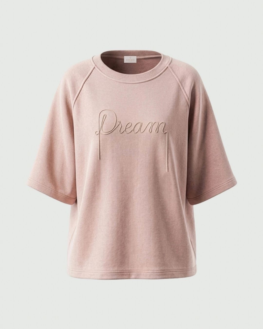 Felpa over con ricamo Rosa polvere 2625926014200 001 EMME MARELLA