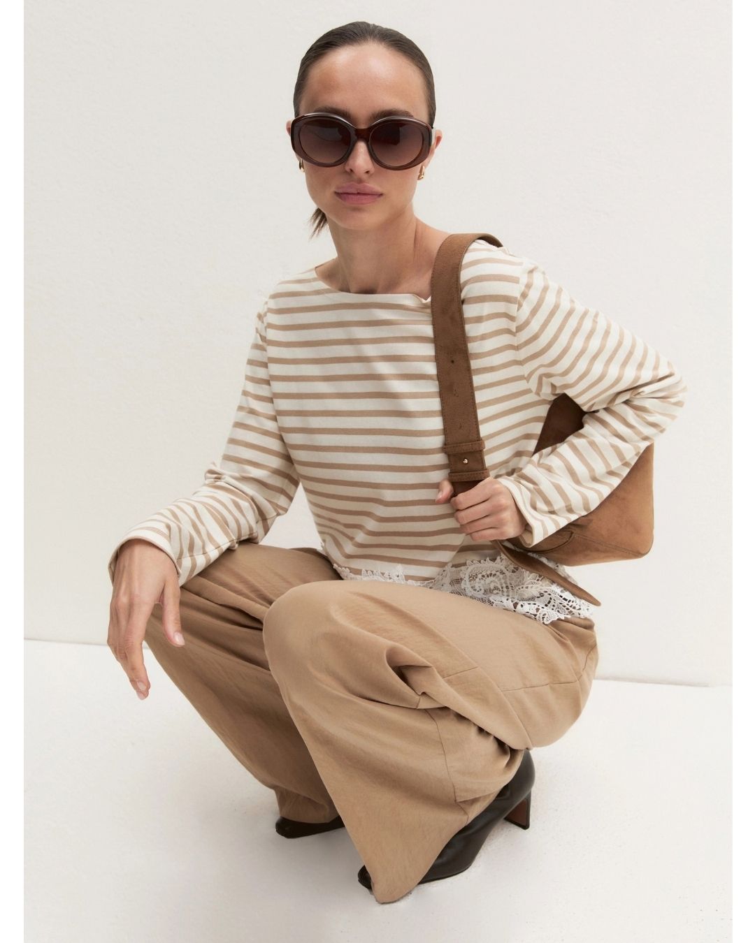 T-shirt con pizzo Emmteiera Naturale 2625976014200 001 EMME MARELLA