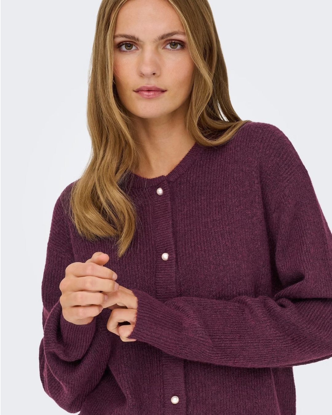 Cardigan Donna Rosso Fig 15326819 Fig MELANGE JACQUELINE DE YONG