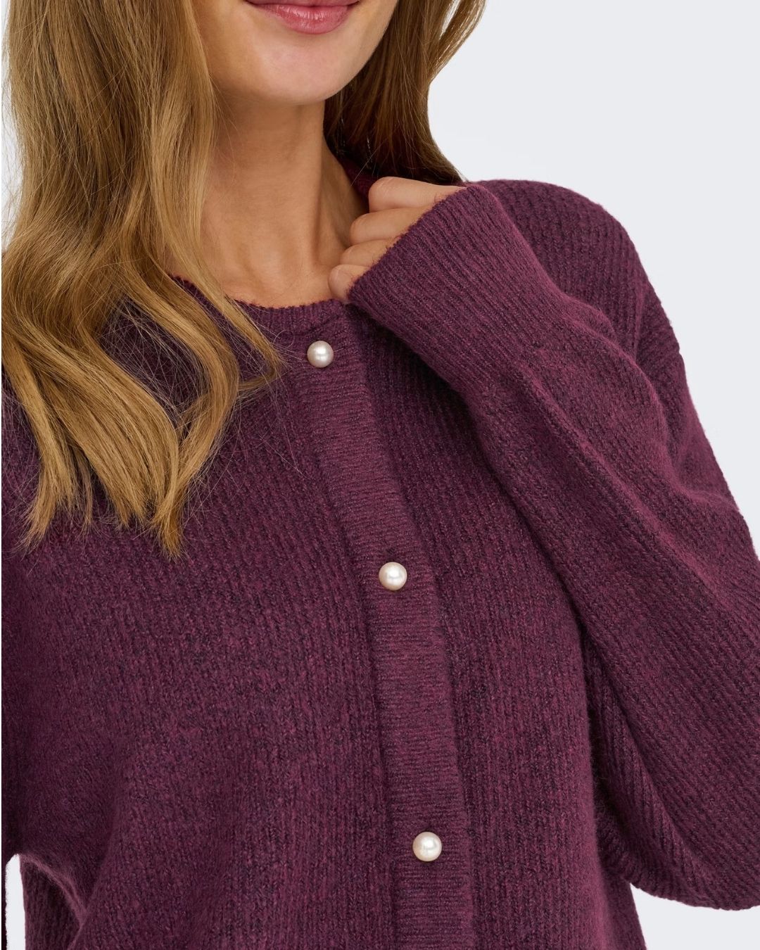 Cardigan Donna Rosso Fig 15326819 Fig MELANGE JACQUELINE DE YONG