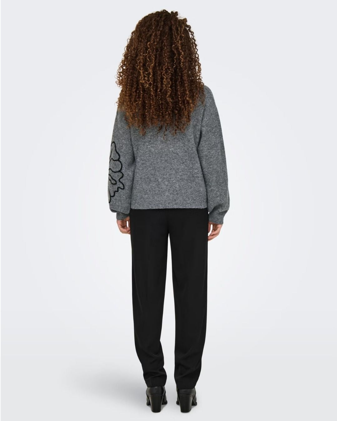 Maglione Donna Grigio Dark Grey Melange 15344518 Dark Grey Melange JACQUELINE DE YONG