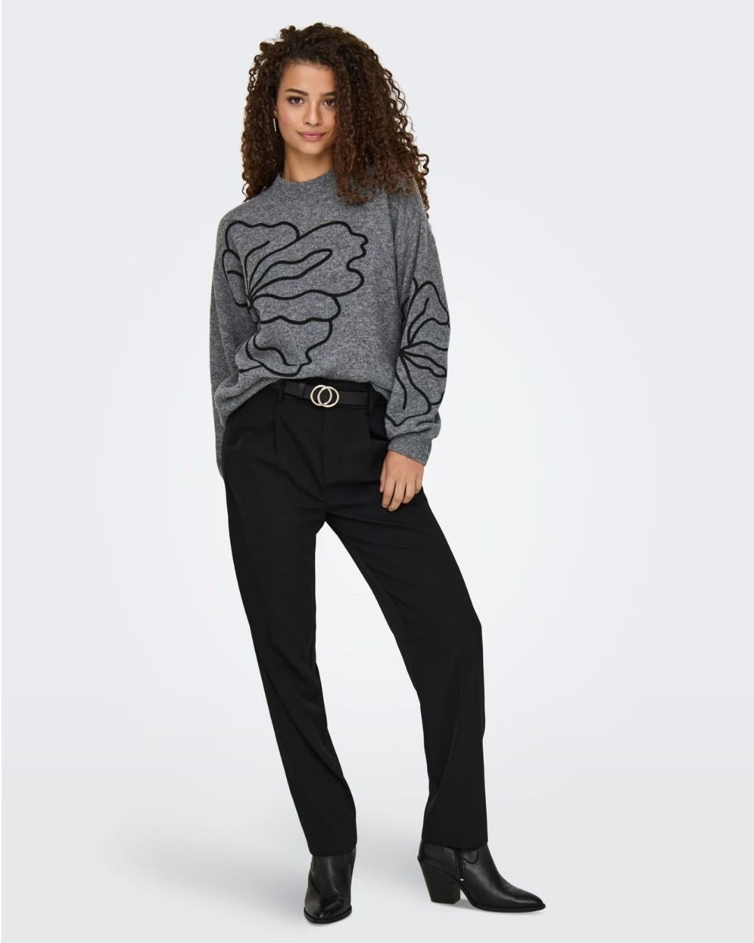 Maglione Donna Grigio Dark Grey Melange 15344518 Dark Grey Melange JACQUELINE DE YONG