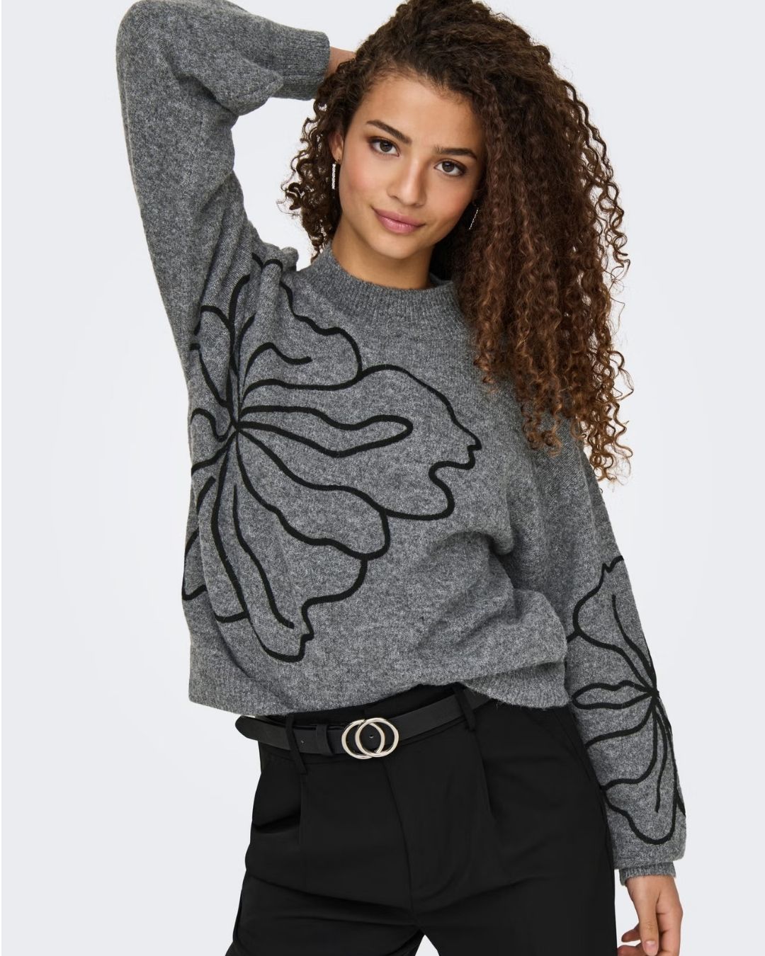Maglione Donna Grigio Dark Grey Melange 15344518 Dark Grey Melange JACQUELINE DE YONG