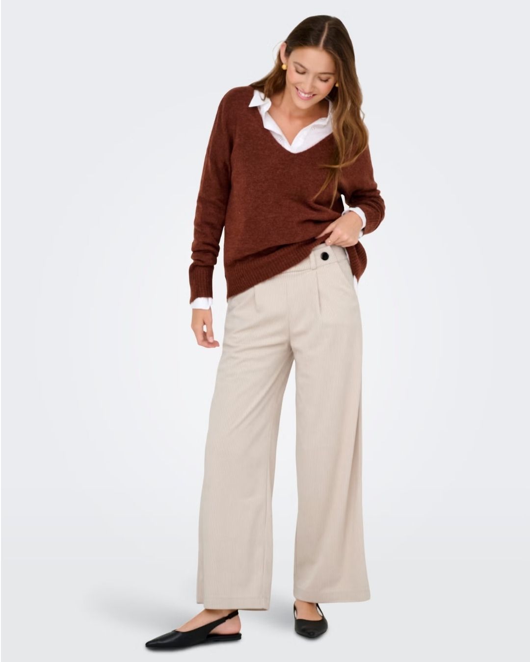 Pantaloni Donna Beige Pumice Stone 15357186 Pumice Stone JACQUELINE DE YONG