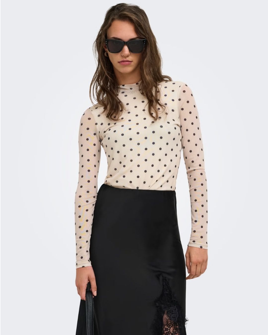 Maglia Donna Bianco Seedpearl 15141298 Seedpearl Black dot ONLY
