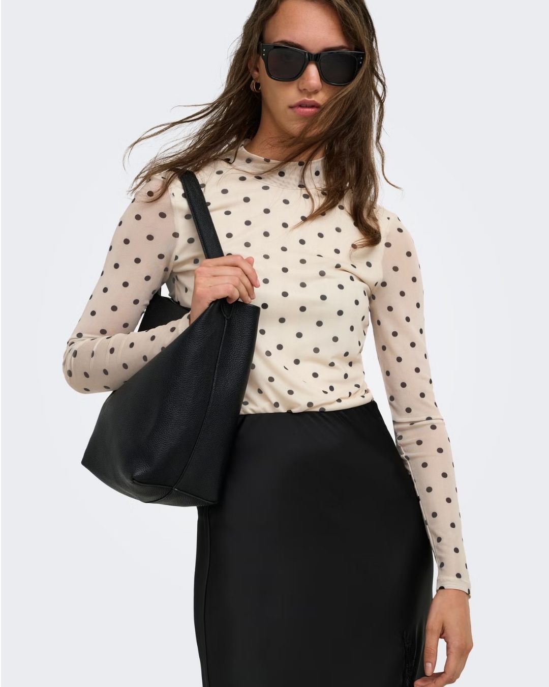 Maglia Donna Bianco Seedpearl 15141298 Seedpearl Black dot ONLY
