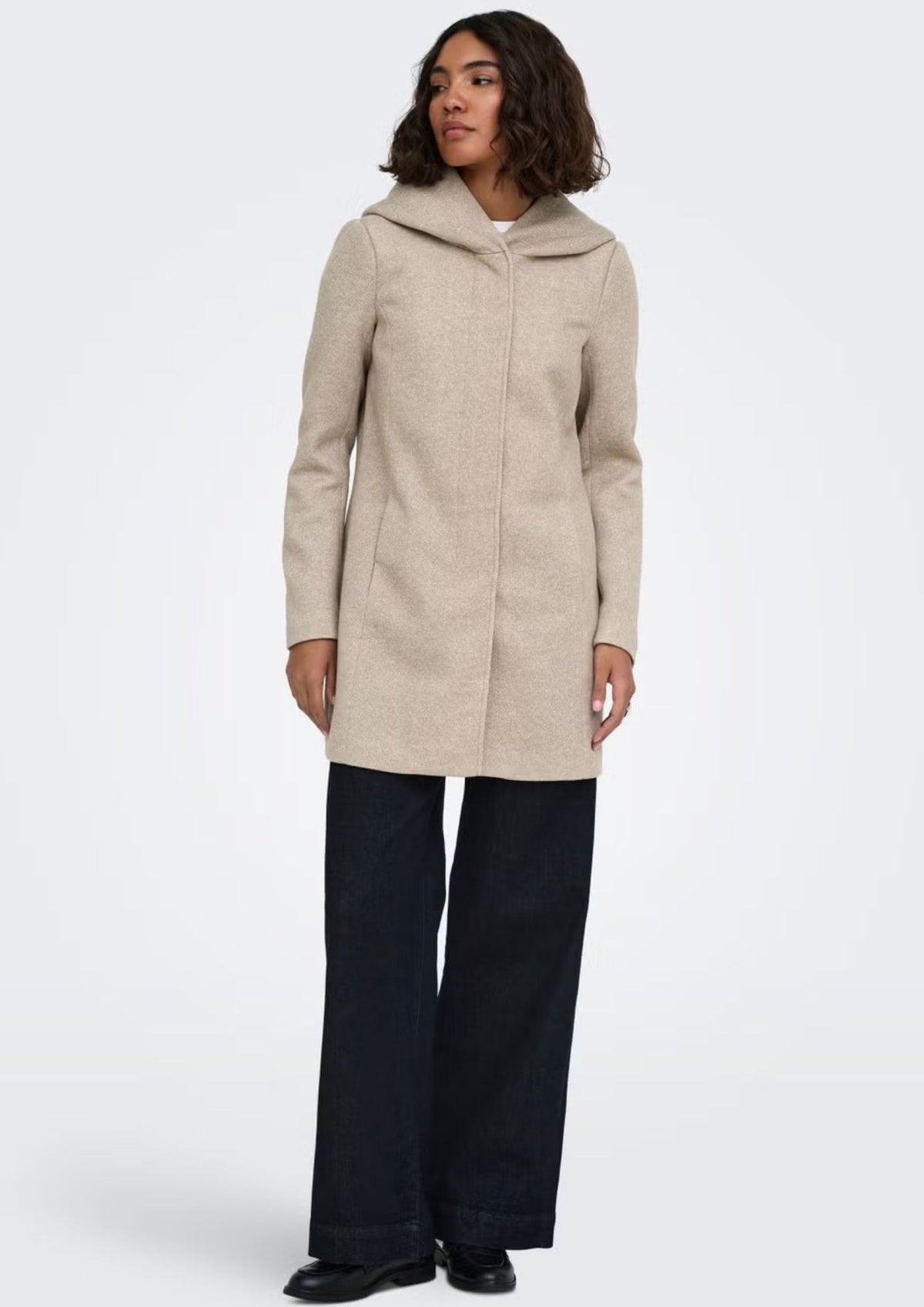 Only Cappotto Donna Sedona Beige 15142911 Fungi MELANGE ONLY