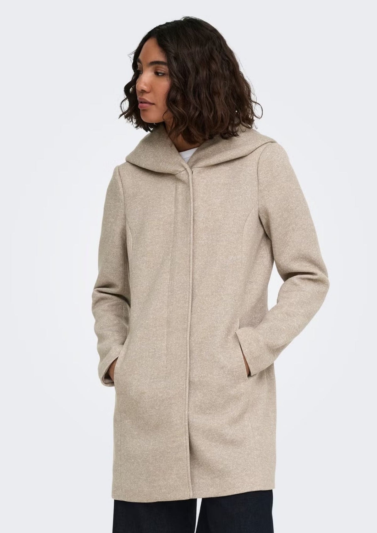 Only Cappotto Donna Sedona Beige 15142911 Fungi MELANGE ONLY
