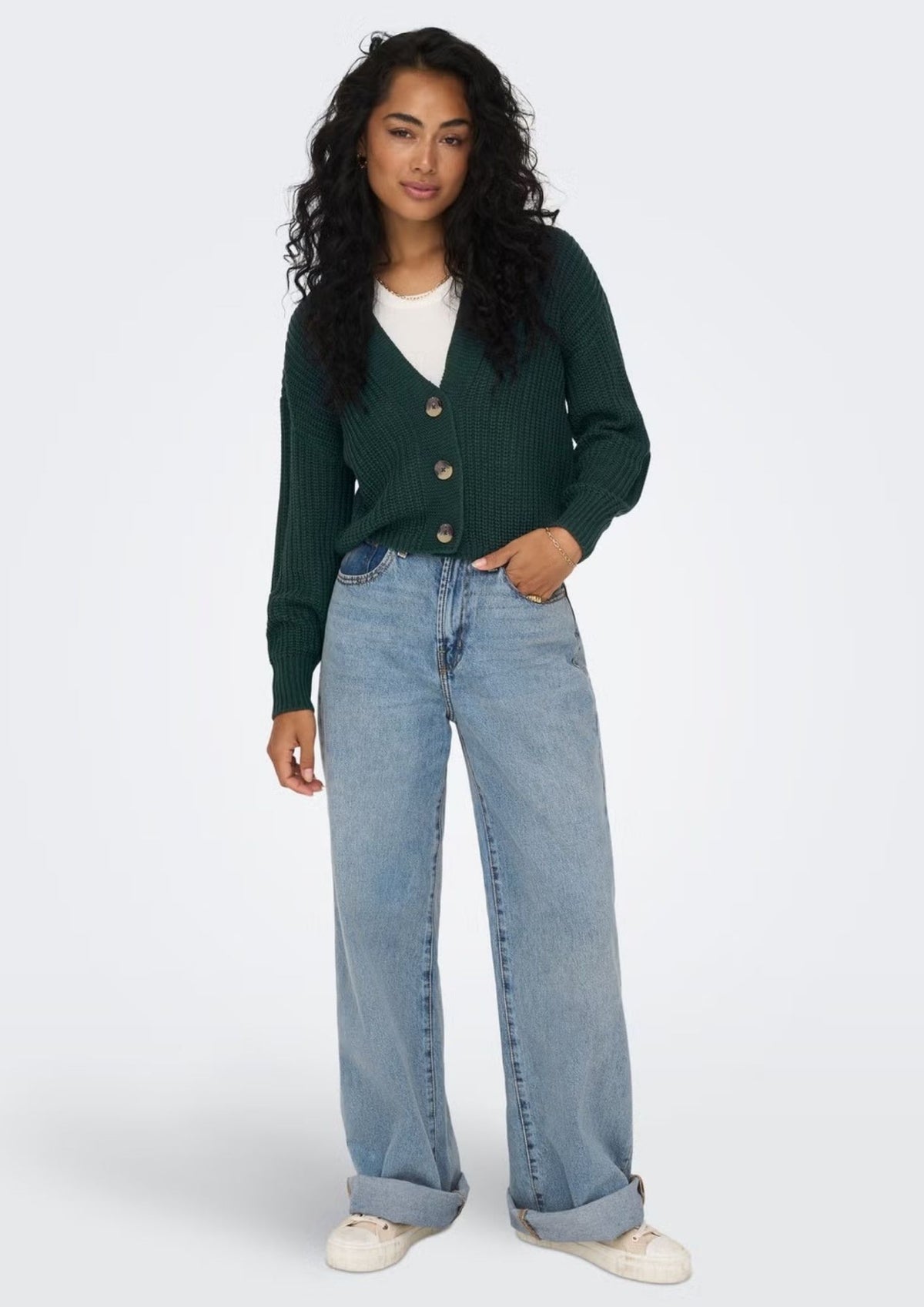 Only Cardigan Donna Carol Verde 15211521 Green Gables ONLY
