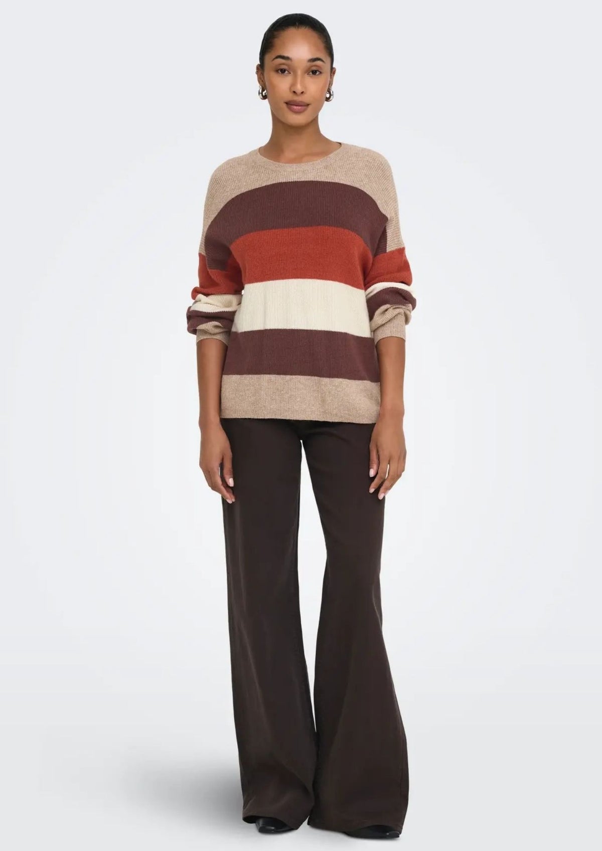 Only Pullover Donna Atia Beige 15220044 Beige Mel/Deep ONLY