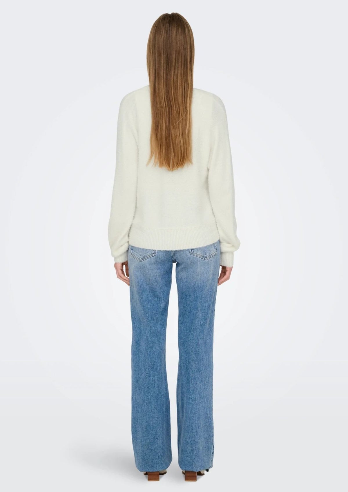 Only Cardigan Donna Lella Bianco 15259564 Cloud Dancer ONLY