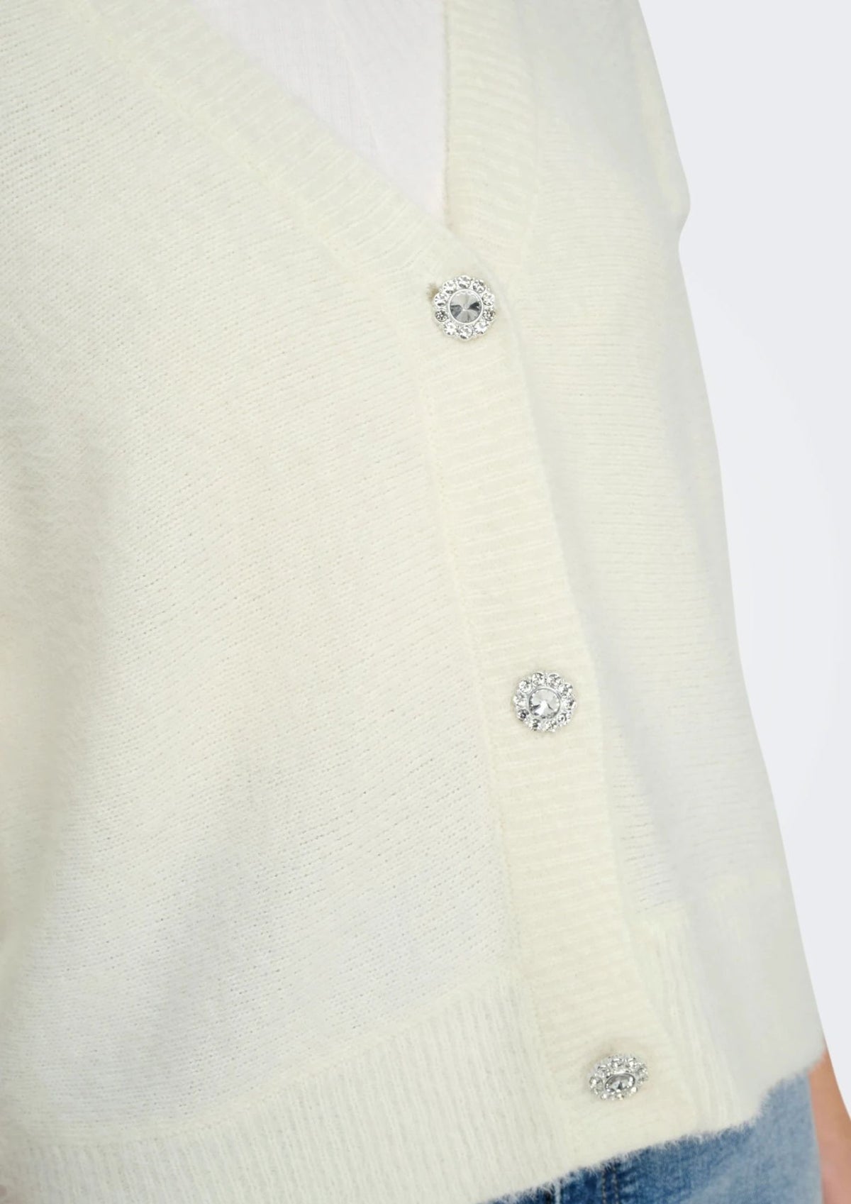 Only Cardigan Donna Lella Bianco 15259564 Cloud Dancer ONLY