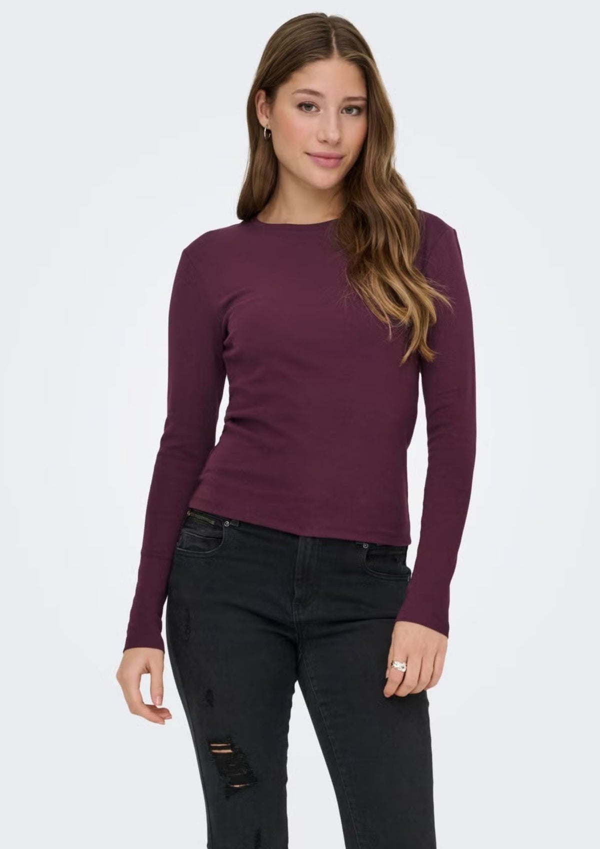 Only Maglia Donna Riley Bordeaux 15323159 Winetasting ONLY