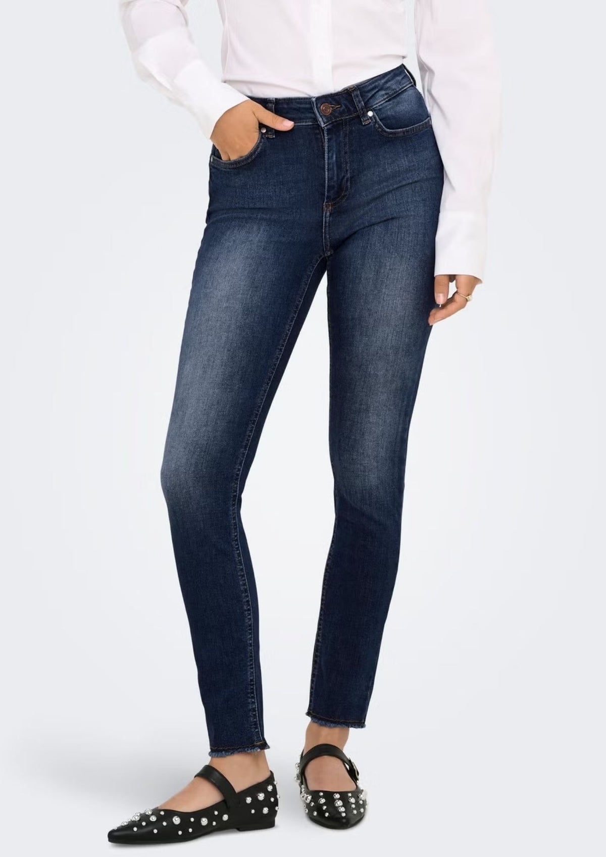 Only Jeans Donna Blush Blu Medio 15326343 Dark Medium Blue Denim ONLY