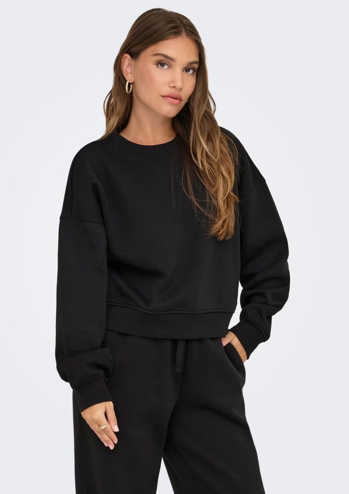 Only Felpa Donna Best Nera 15338727 Black ONLY
