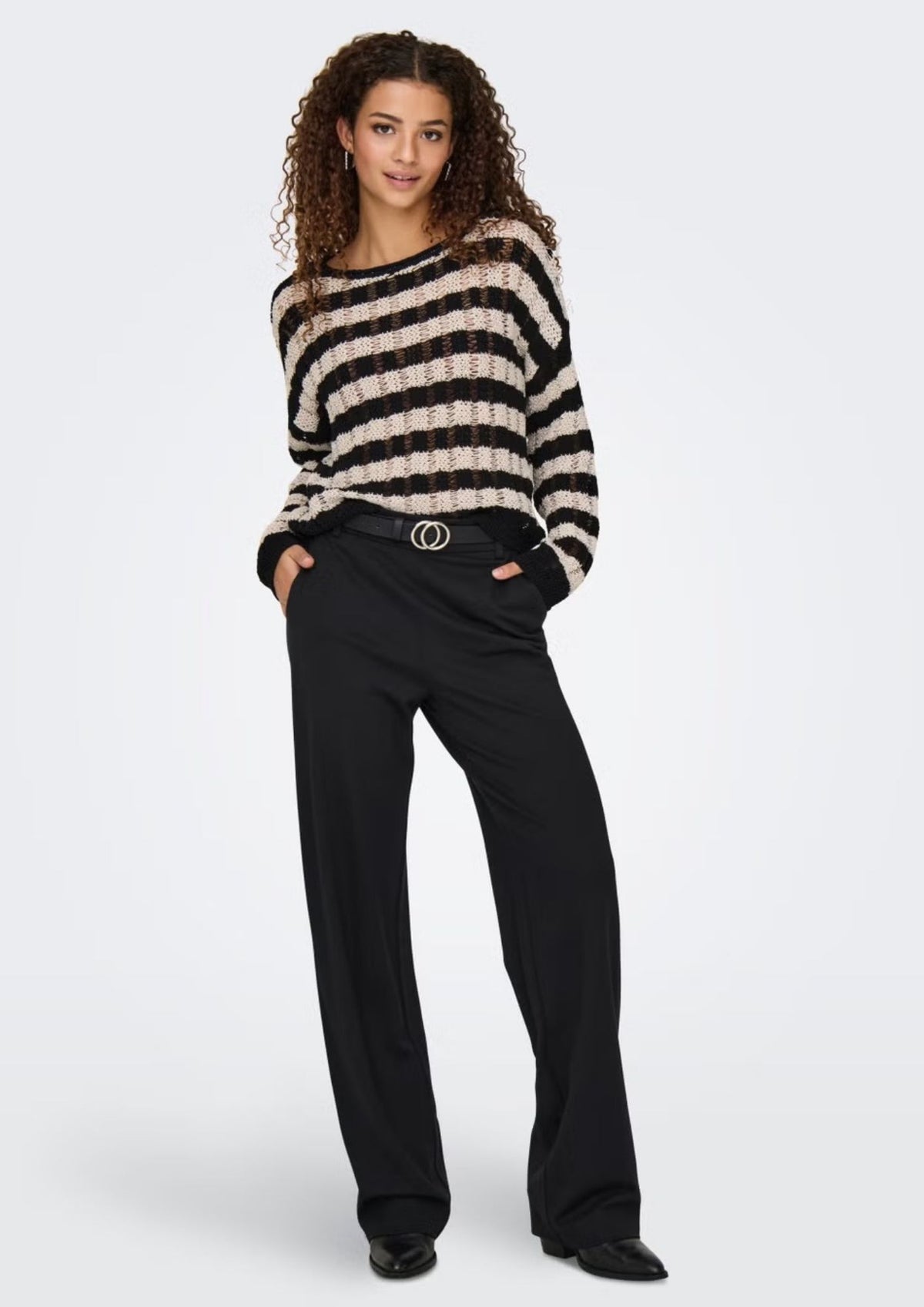 Only Pantalone Donna Poptrash Nero 15341829 Black ONLY