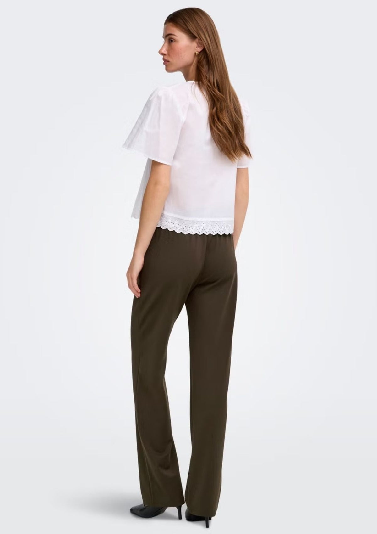 Only Pantalone Donna Poptrash Marrone 15341829 Delicioso ONLY