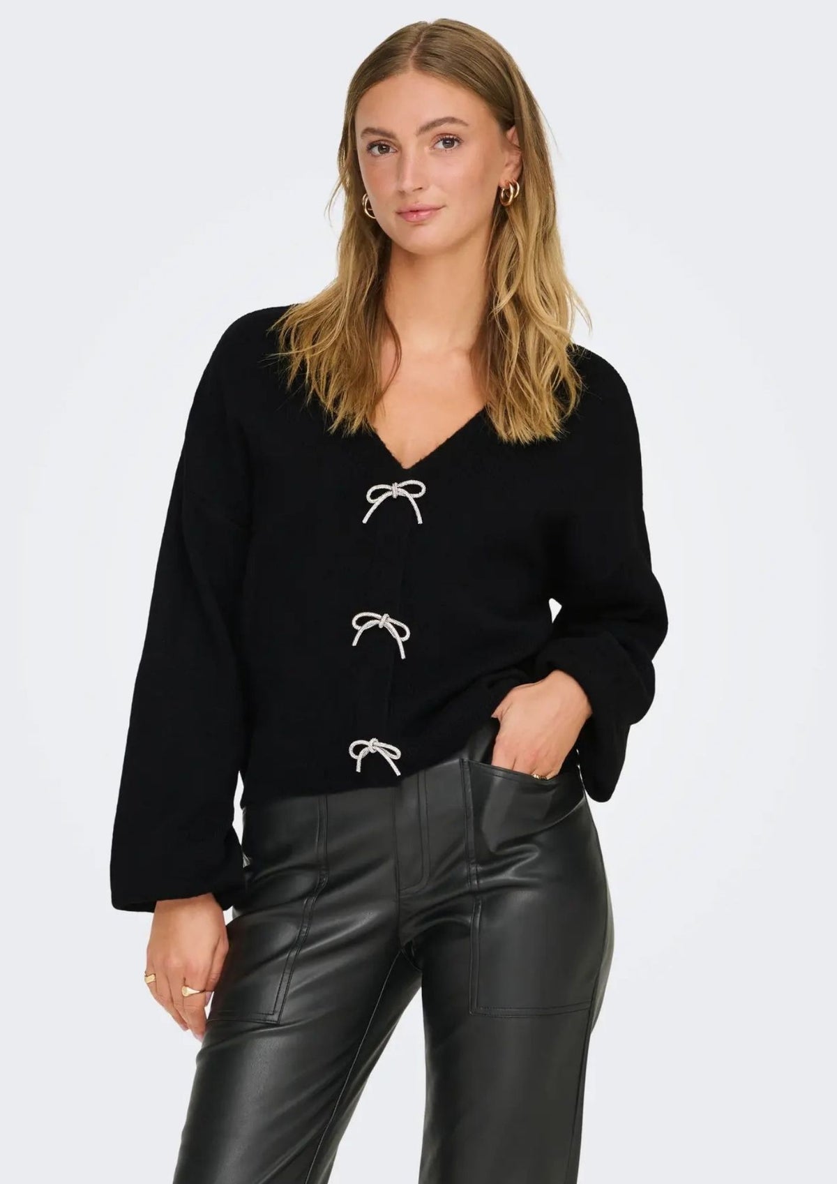 Only Cardigan Donna Donna Nero 15343634 Black ONLY