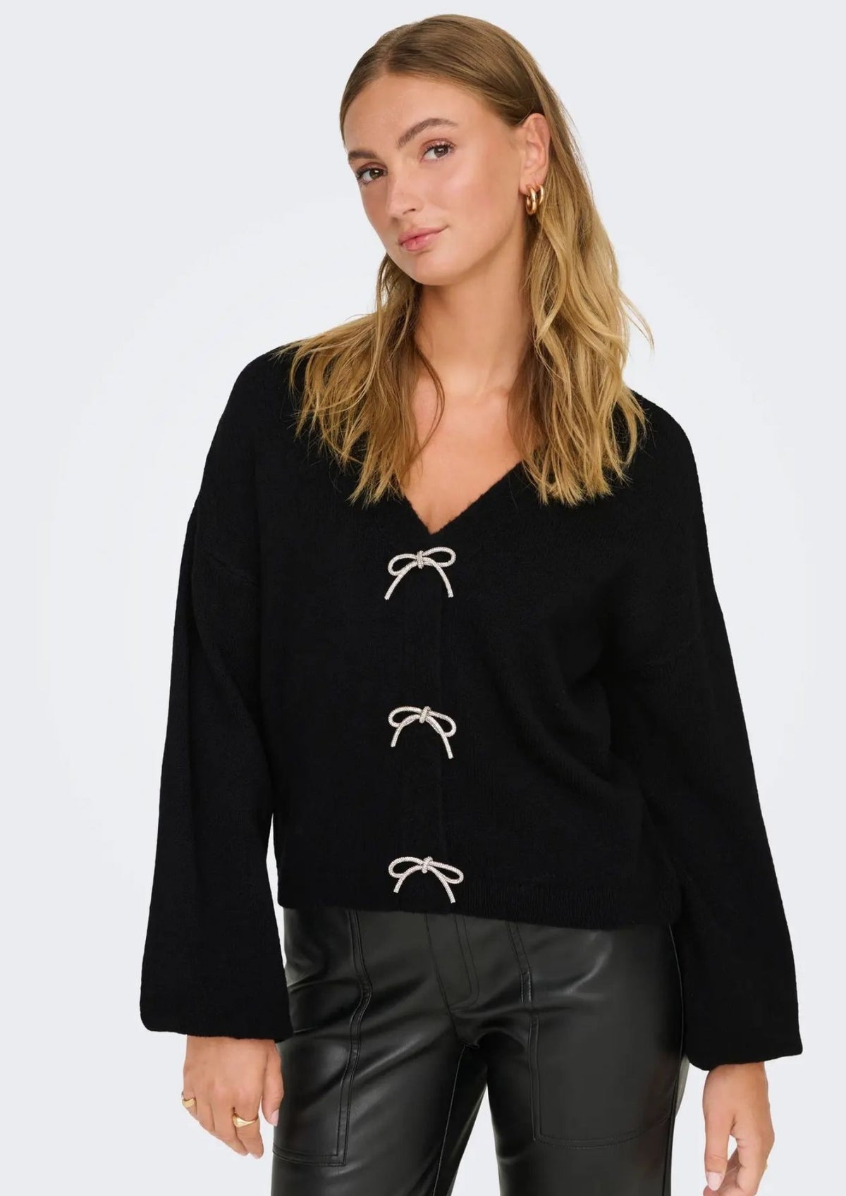 Only Cardigan Donna Donna Nero 15343634 Black ONLY