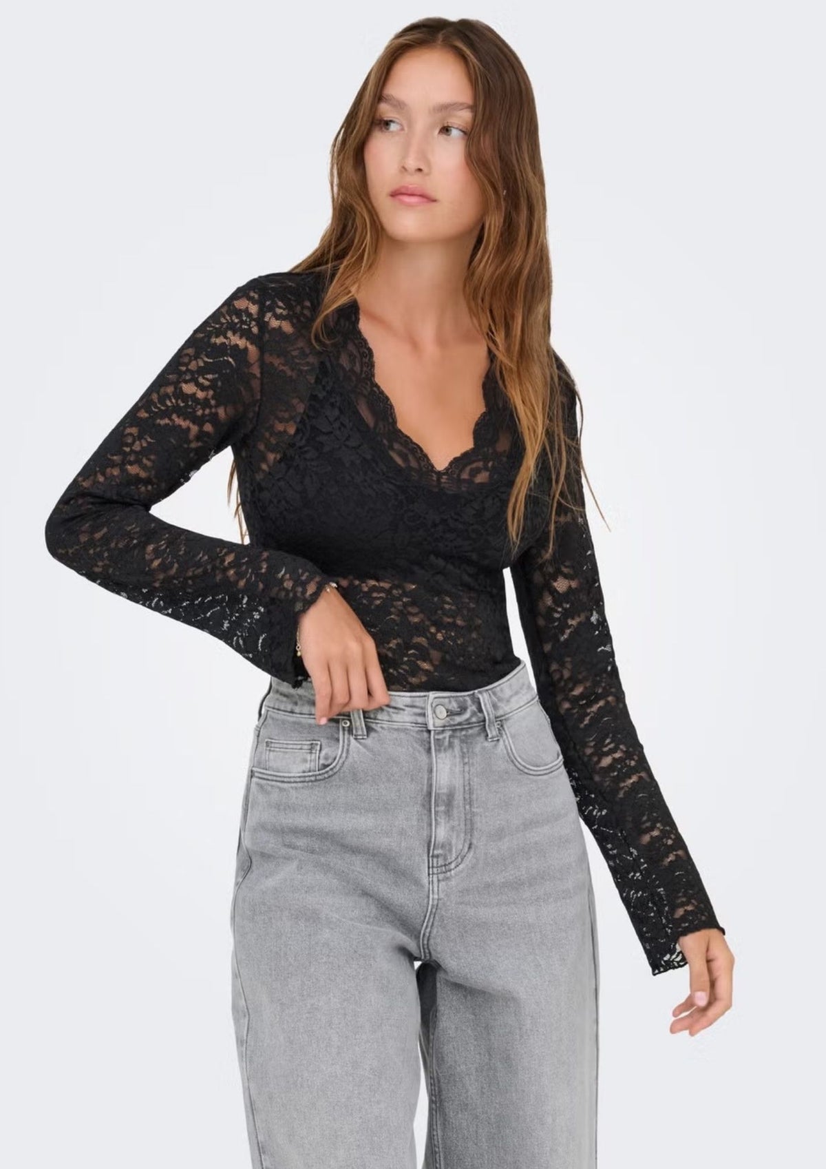Only Top Donna Nikka Nero 15355839 Black ONLY