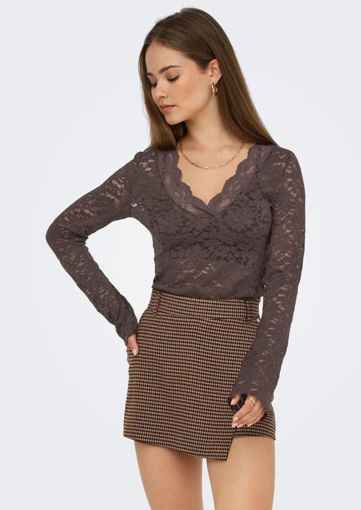 Only Top Donna Nikka Marrone 15355839 Seal Brown ONLY