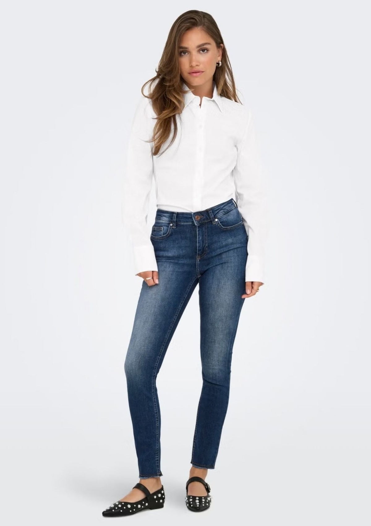 Only Camicia Donna Ebie Bianca 15357905 Bright White ONLY