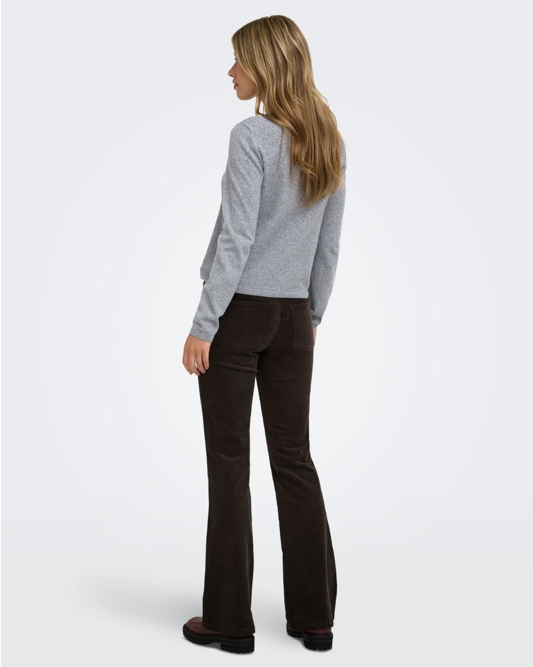 Cardigan Donna Grigio Light Grey Melange 15368959 Light Grey Melange ONLY