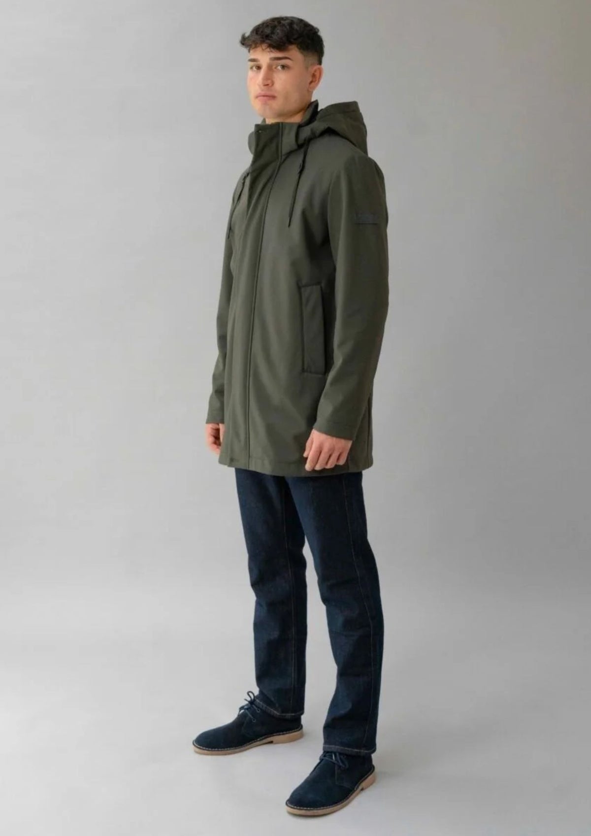 Giubbino non imbottito ispirazione parka Hug Eng Verde Sherwood RIMA345J F0280 154 RIHUNIK