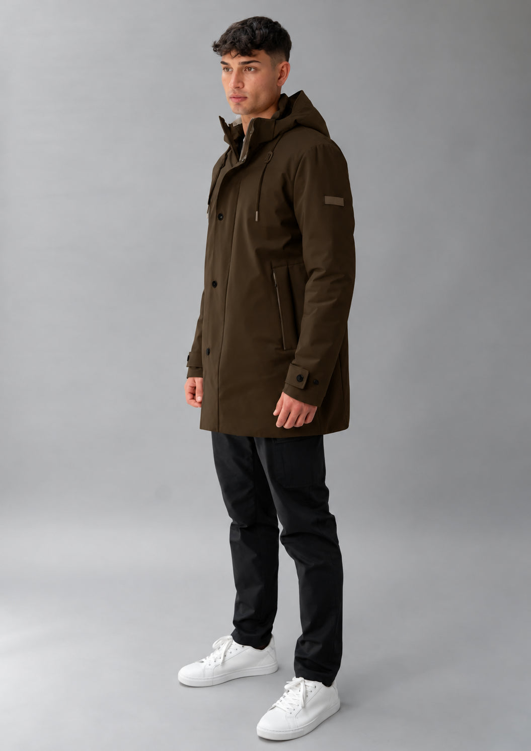 Parka non trapuntato con imbottitura intermedia Hhgh 26 Marrone Mill RIMA348J F0120 141 RIHUNIK