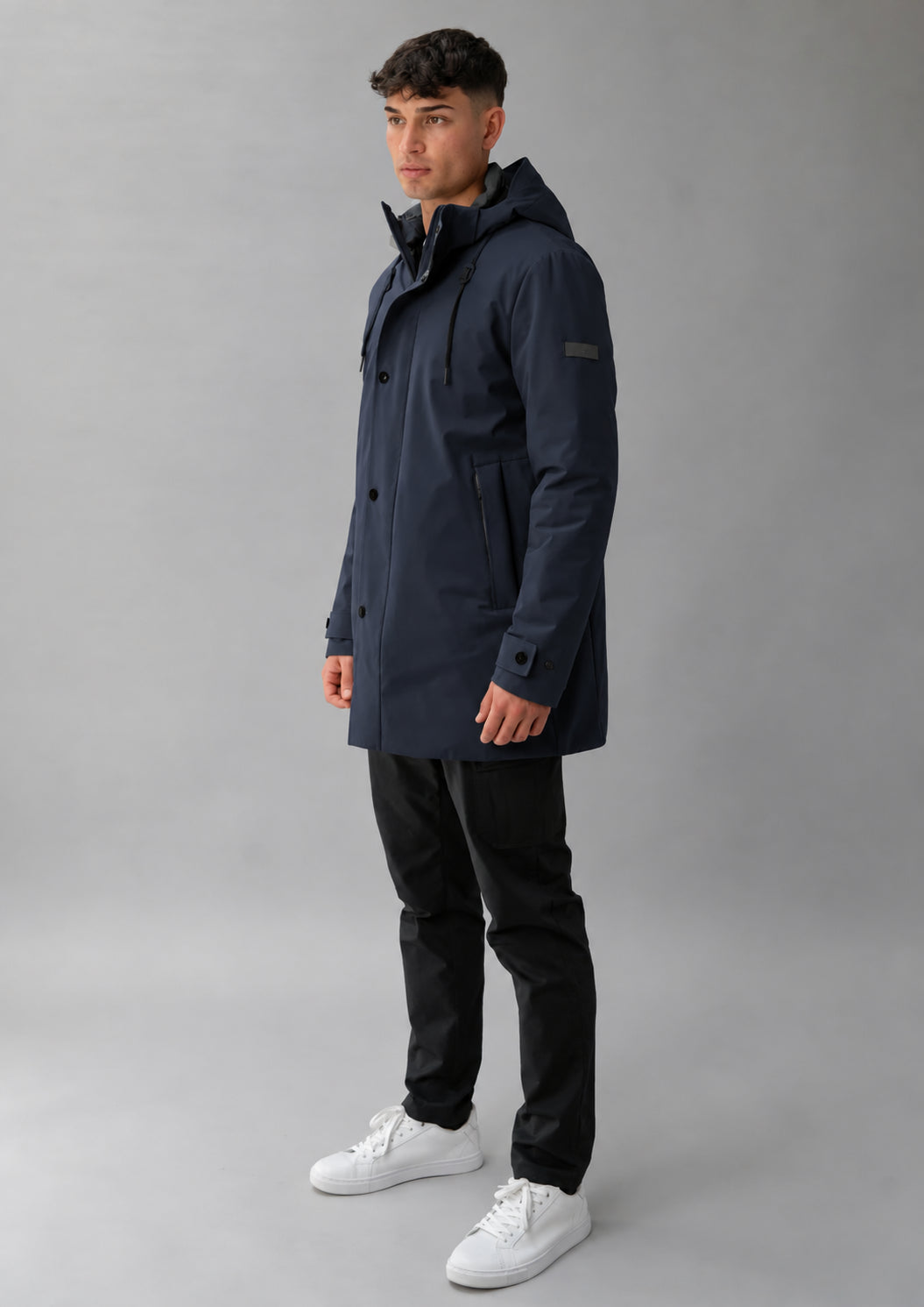 Parka non trapuntato con imbottitura intermedia Hhgh 26 Blu Navy RIMA348J F0120 888 RIHUNIK