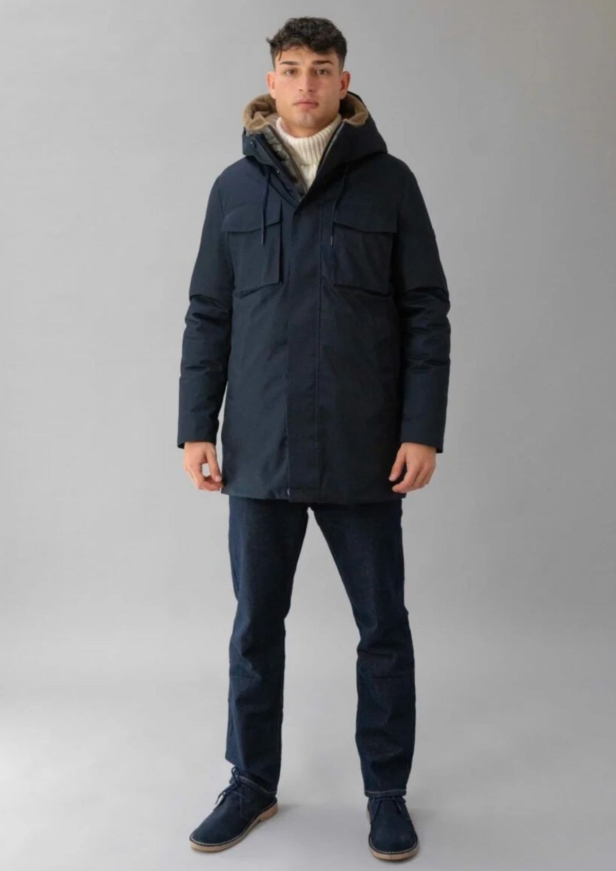 Capospalla ispirato al parka Lenox Vest Blu Navy RIMA351J F0281 888 RIHUNIK