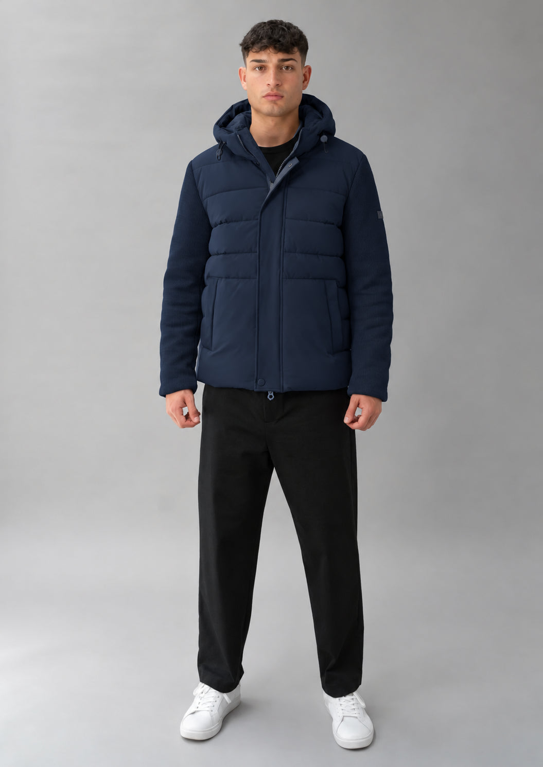 Giubbino corto con cappuccio Nivek 26 Blu Navy RIMA363J F0056 888 RIHUNIK