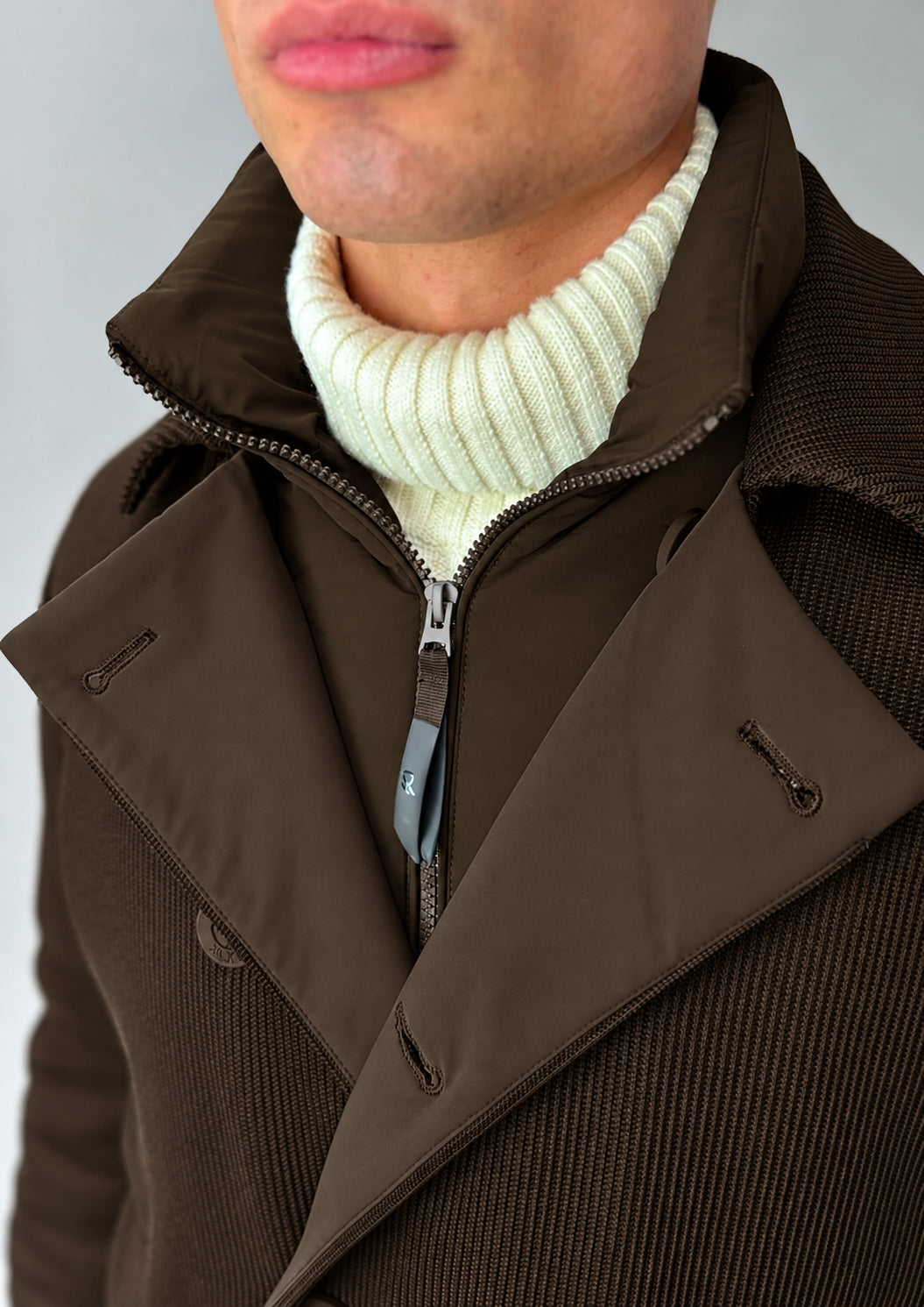 Capospalla ispirato al classico peacoat Quincey 26 Bordeaux Mill RIMA364J F0056 141 RIHUNIK
