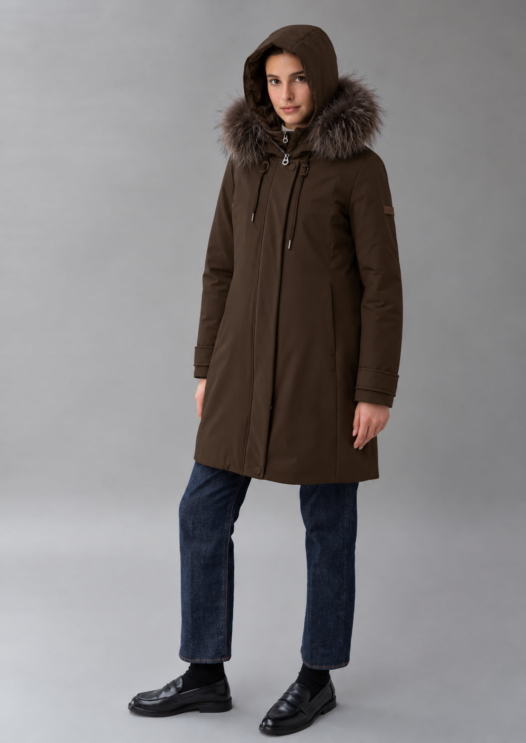 Capospalla non trapuntato con imbottitura intermedia Nizza 26 Marrone Mill RIW562J F0120 141 RIHUNIK